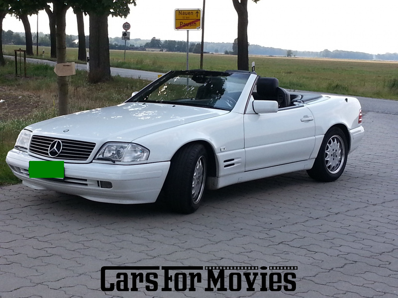 CarsForMovies | Mercedes Benz SL500 der Baureihe R129 1997 Deutschland Weiß Schwarz Zivilfahrzeug Cabrio DE - Berlin 7878 
